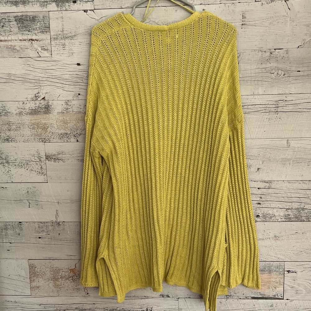 American Eagle Outfitters Mustard Open-Front Cardigan - Picture 3 of 5